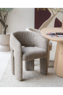 Taupe Curved Back Lounge Dining Chair | Eleonora Hamilton | Oroatrade.com