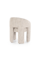 Taupe Curved Back Lounge Dining Chair | Eleonora Hamilton | Oroatrade.com