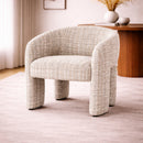 Taupe Curved Back Lounge Dining Chair | Eleonora Hamilton