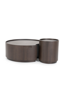 Walnut Round Nesting Coffee Tables (2) | Eleonora Max | Oroatrade.com