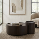 Walnut Round Nesting Coffee Tables (2) | Eleonora Max