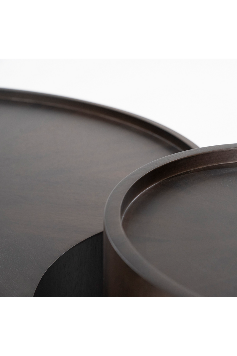 Walnut Round Nesting Coffee Tables (2) | Eleonora Max | Oroatrade.com