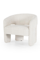 Beige Curved Back Lounge Dining Chair | Eleonora Hamilton | Oroatrade.com