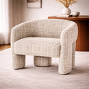 Taupe Curved Back Lounge Dining Chair | Eleonora Hamilton