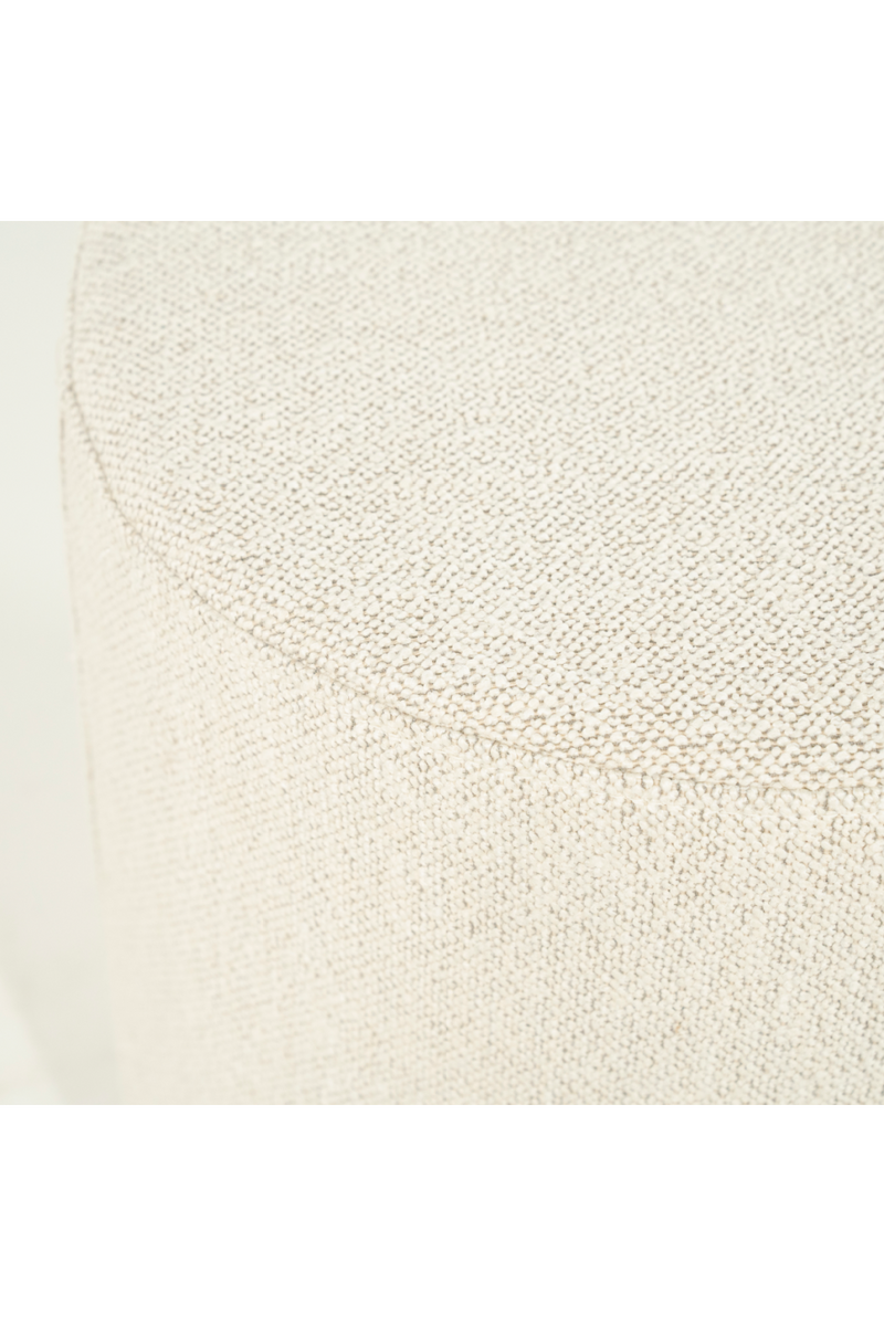 Cylindrical Beige Fabric Ottoman | Eleonora Avah | Oroatrade.com
