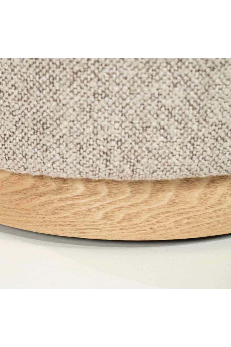 Cylindrical Taupe Fabric Ottoman | Eleonora Avah | Oroatrade.com
