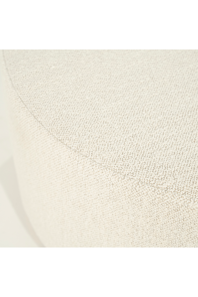 Cylindrical Beige Fabric Ottoman | Eleonora Avah | Oroatrade.com