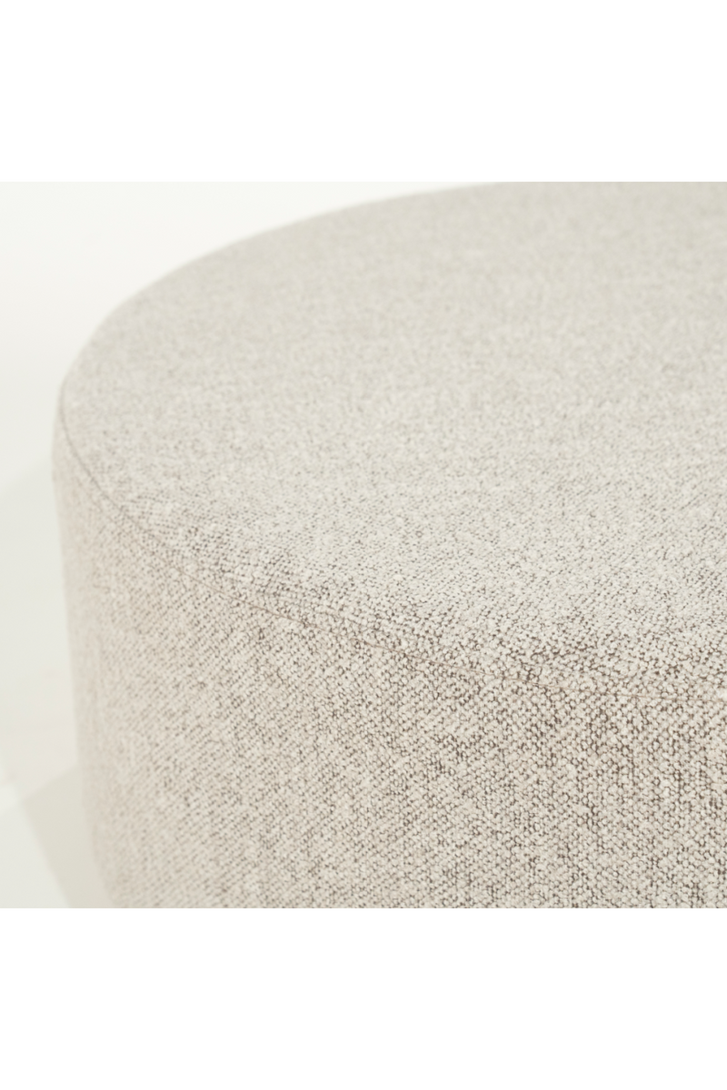 Cylindrical Taupe Fabric Ottoman | Eleonora Avah | Oroatrade.com