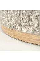 Cylindrical Taupe Fabric Ottoman | Eleonora Avah | Oroatrade.com