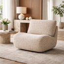 Fabric Upholstered Swivel Lounge Chair | Eleonora Lucia