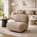 Fabric Upholstered Swivel Lounge Chair | Eleonora Lucia