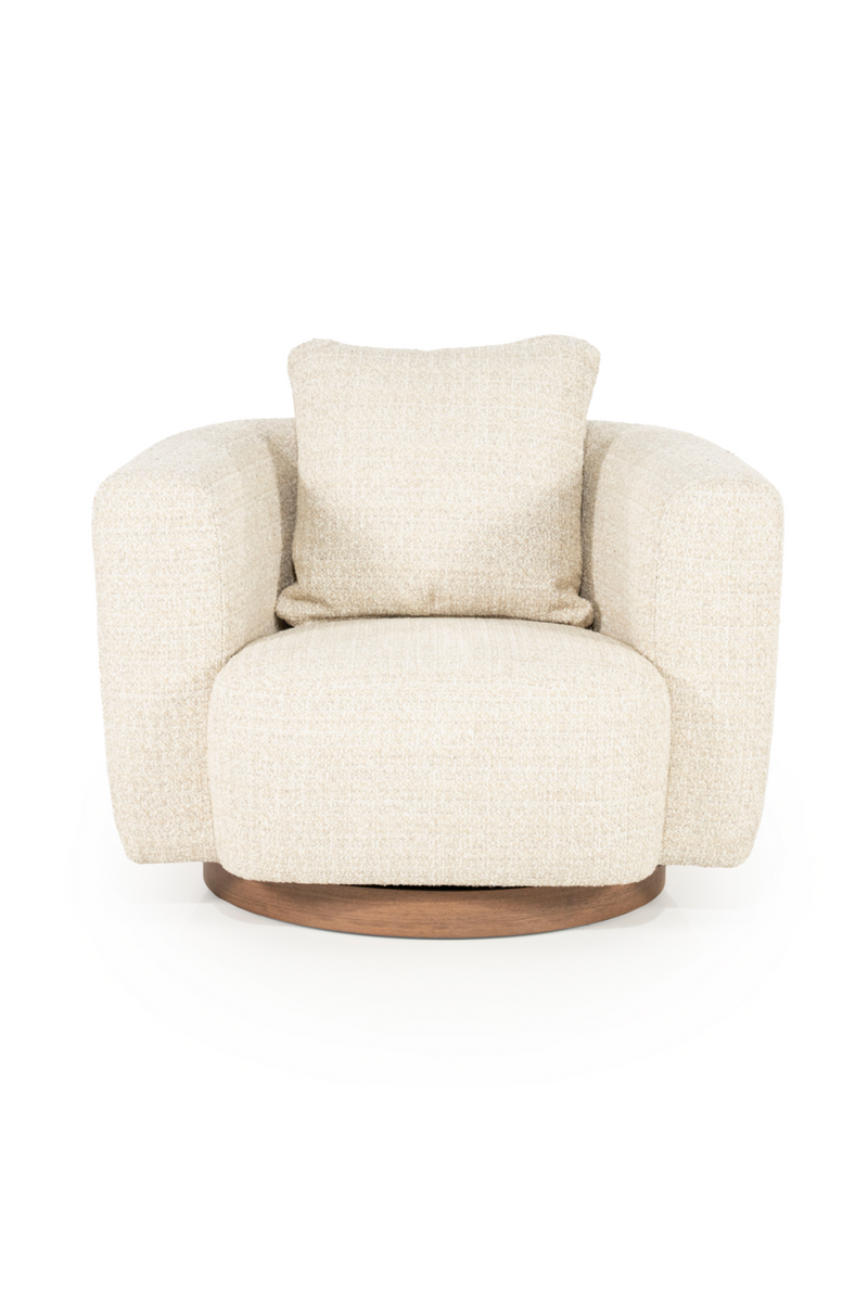 Curved Back Swivel Accent Chair | Eleonora Jordan | Oroatrade.com