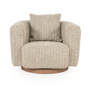 Curved Back Swivel Accent Chair | Eleonora Jordan