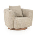 Curved Back Swivel Accent Chair | Eleonora Jordan