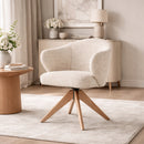 Oak Base Swivel Armchair | Eleonora Connor