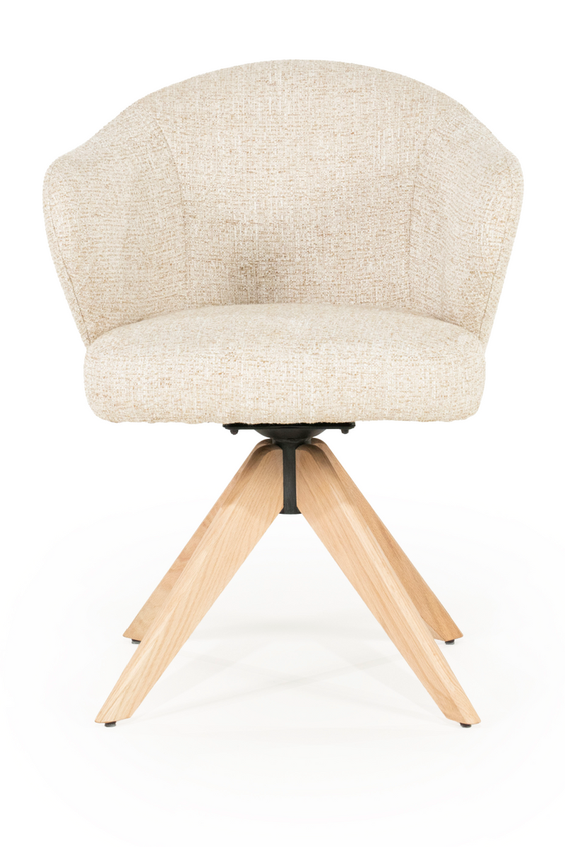 Oak Base Swivel Armchair | Eleonora Connor | Oroatrade.com