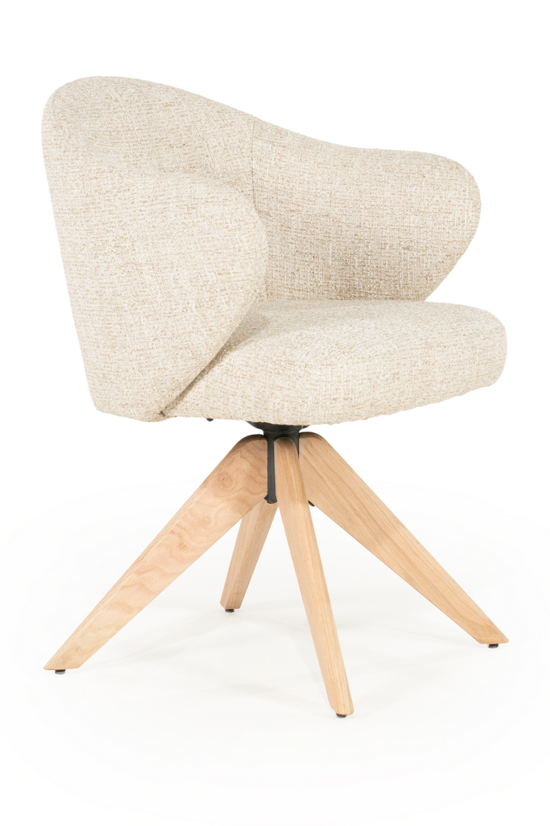 Oak Base Swivel Armchair | Eleonora Connor | Oroatrade.com