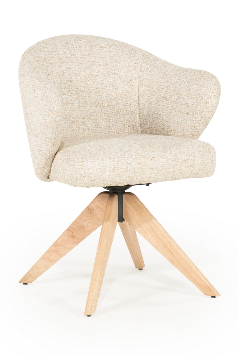 Oak Base Swivel Armchair | Eleonora Connor | Oroatrade.com