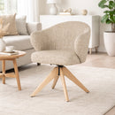 Oak Base Swivel Armchair | Eleonora Connor