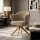Oak Base Swivel Armchair | Eleonora Connor