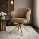 Oak Base Swivel Armchair | Eleonora Connor