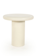 White Round Pedestal Side Table | Eleonora Jade | Oroatrade.com