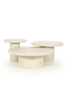 White Round Pedestal Side Table | Eleonora Jade | Oroatrade.com