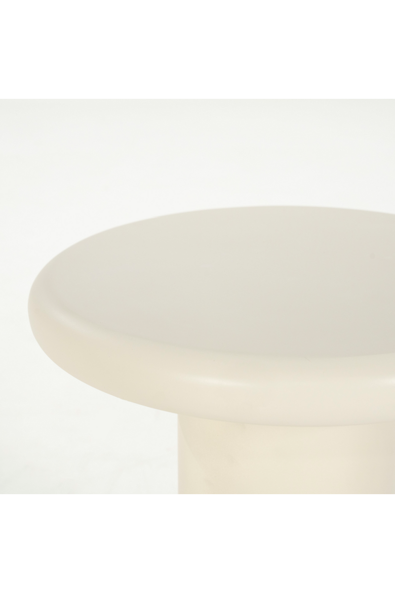 White Round Pedestal Side Table | Eleonora Jade | Oroatrade.com