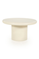 White Round Pedestal Side Table | Eleonora Jade | Oroatrade.com