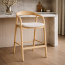 Lacquered Ash Wood Bar Chair | Eleonora Rayven