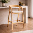 Lacquered Ash Wood Barstool | Eleonora Rayven