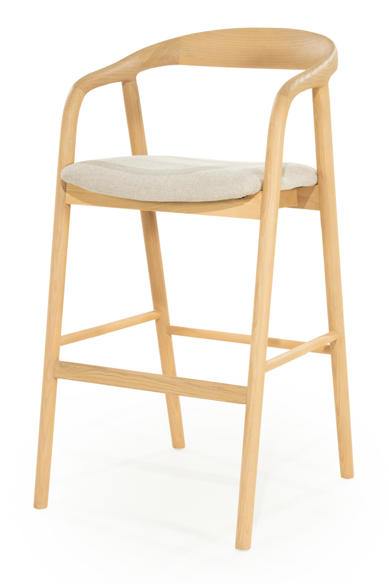 Lacquered Ash Wood Barstool | Eleonora Rayven | Oroatrade.com