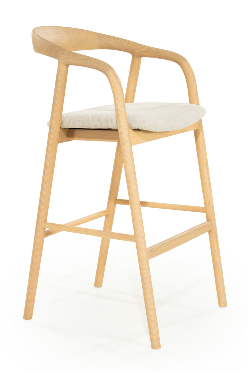 Lacquered Ash Wood Barstool | Eleonora Rayven | Oroatrade.com