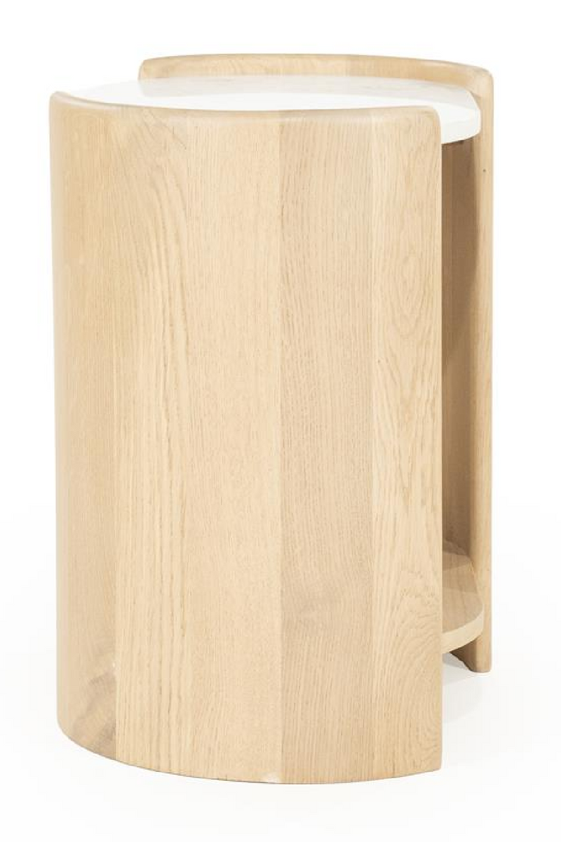 Oval White Marble Side Table | Eleonora Don | Oroatrade.com