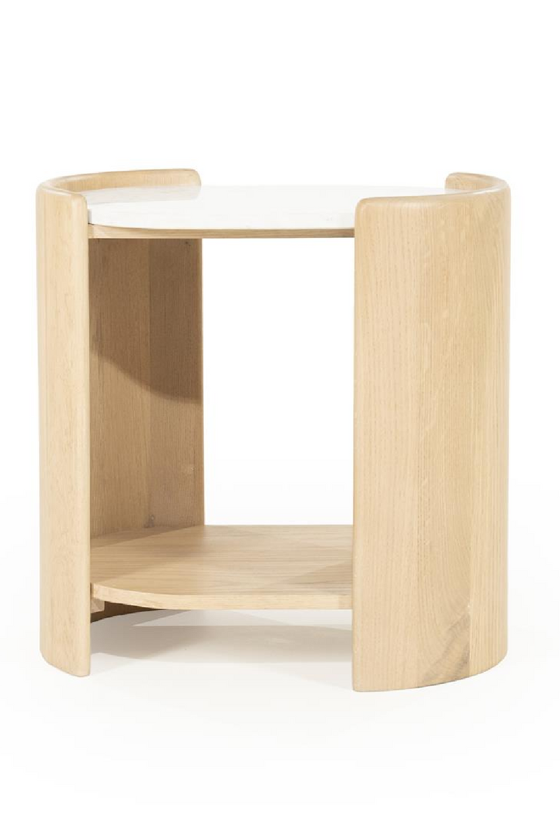 Oval White Marble Side Table | Eleonora Don | Oroatrade.com