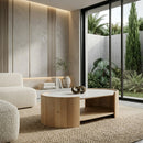 Oval White Marble Coffee Table | Eleonora Don