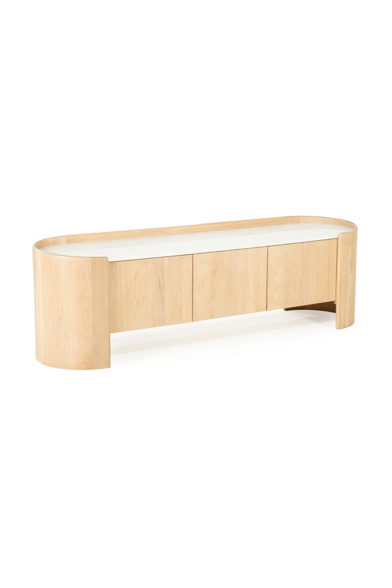 Marble Top Oak TV Cabinet | Eleonora Don