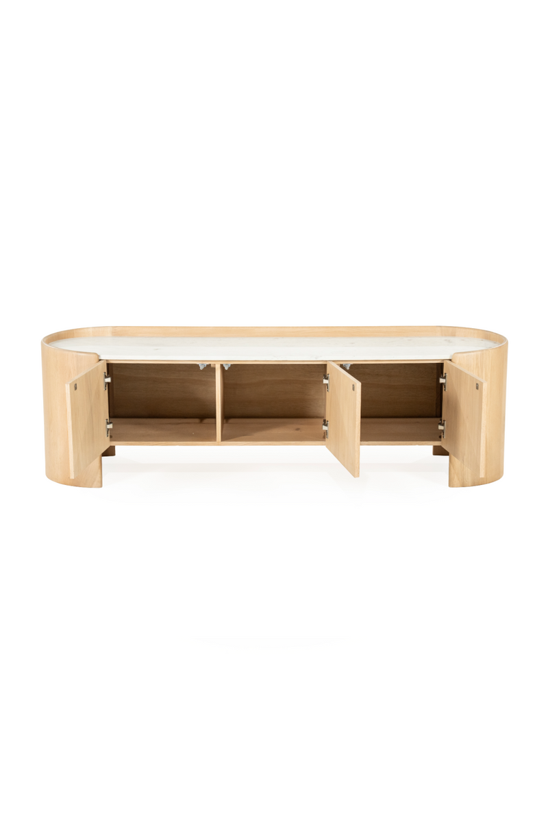 Marble Top Oak TV Cabinet | Eleonora Don