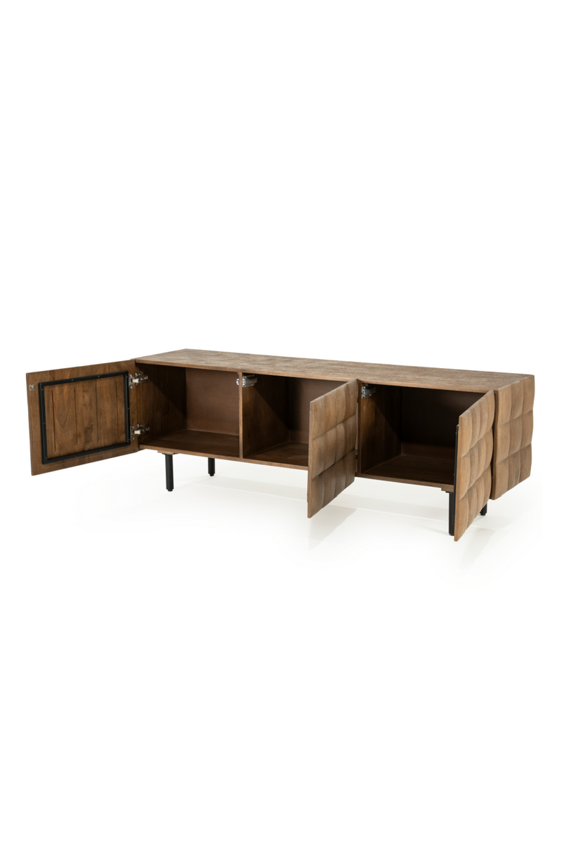 Carved Mango Wood TV Cabinet | Eleonora Felix | Oroatrade.com