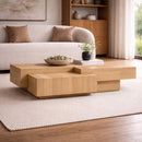 Multilayered Rectangular Oak Coffee Table | Eleonora Quinten