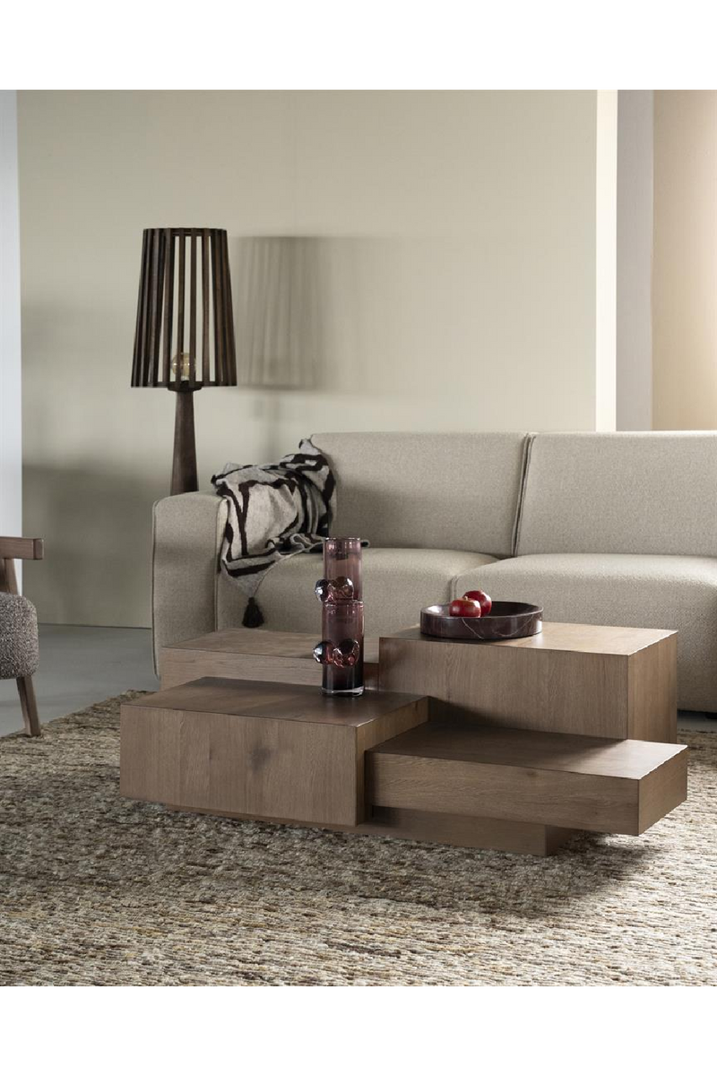 Multilayered Rectangular Oak Coffee Table | Eleonora Quinten