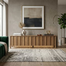 Oak Wood 4-Door TV Cabinet | Eleonora Jake