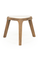 White Marble Triangular Side Table | Eleonora Fred | Oroatrade.com