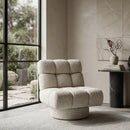 Round Base Tufted Lounge Chair | Eleonora Fenna