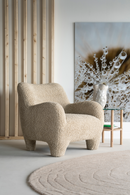 Taupe Upholstered Lounge Chair | Eleonora Fenna | Oroatrade.com
