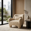 Taupe Upholstered Lounge Chair | Eleonora Fenna