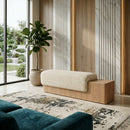 Cushioned Ash Wood Bench | Eleonora George