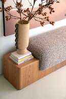 Cushioned Ash Wood Bench | Eleonora George | Oroatrade.com