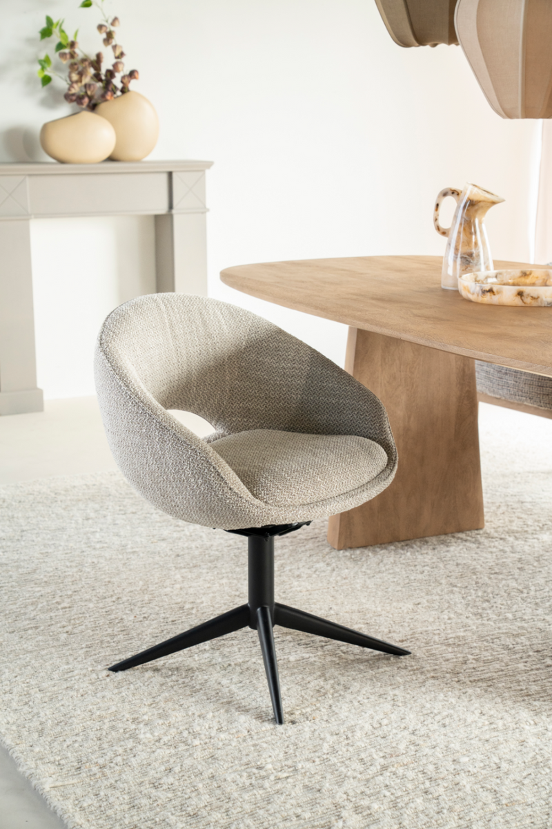 Rounded Open-Back Swivel Chair | Eleonora Nol | Oroatrade.com
