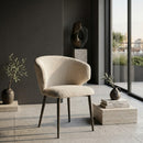 Curved Back Upholstered Dining Chair | Eleonora Mateo